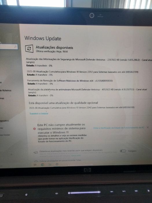 Portátil hp pavilion