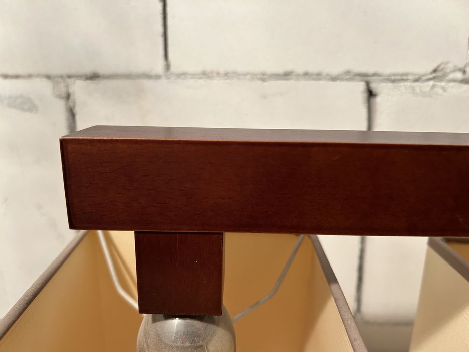 Lampa wisząca drewniana