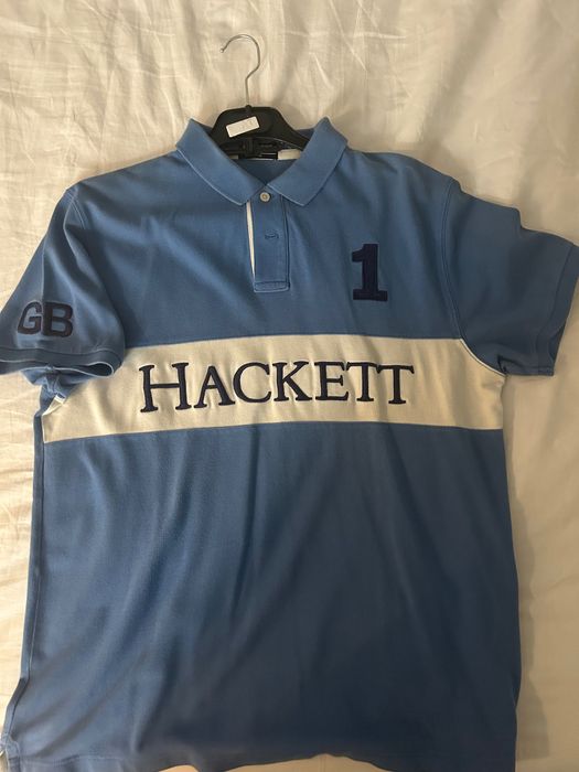 Polo Hackett London Original Azul (Tamanho L) – Estilo Clássico