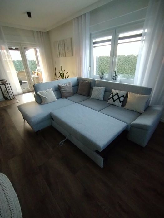 Narożnik rozkładany  LONIGO, jasnoszary, prawy