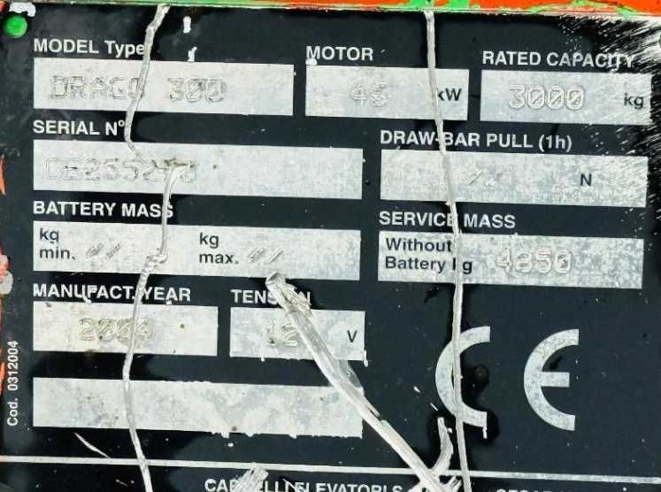 Вилочний погрузчик навантажувач CESAR DRAGO 3 тони, 4,5 м