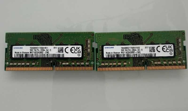 RAM 2x16GB DDR4 3200MHz SO-DIMM Samsung – Portátil