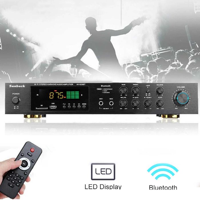 Digital Stereo Amplifier, Radio, Bluetooth, 5-Channel Sound, 600 Watts64284400617729122