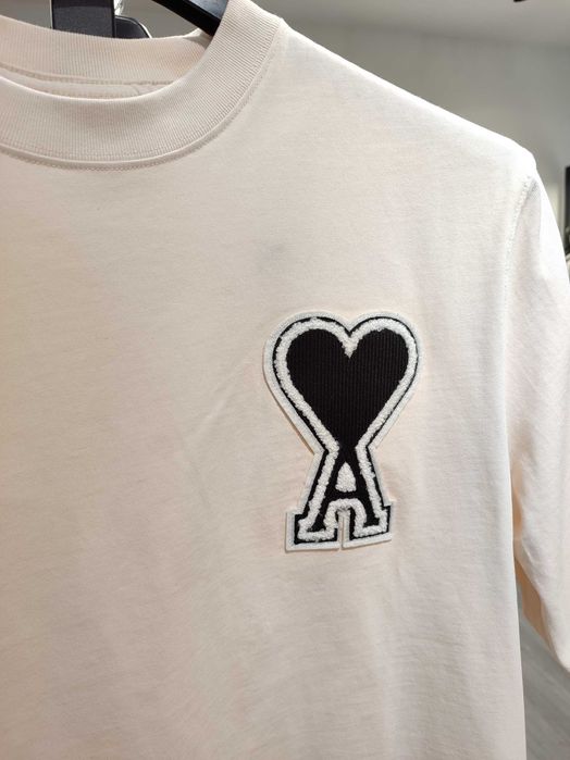 Футболка AMI Paris Exclusive Ami De Coeur T-Shirt White Black Heart
