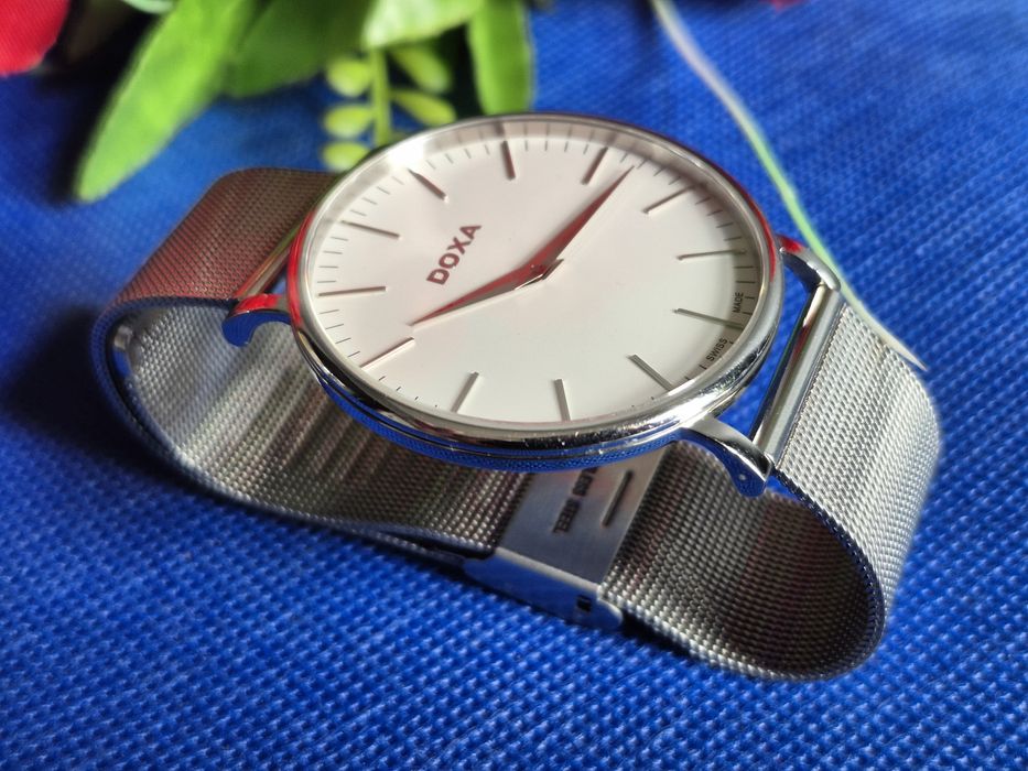 Męski zegarek Doxa 173.10 nowa bateria mesh