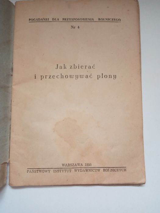 Jak zbierać i przechowywać plony 1950r