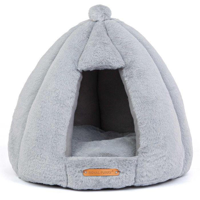 Miękka budka pluszowa legowisko dla kota psa Premium Royal Furry 40 cm