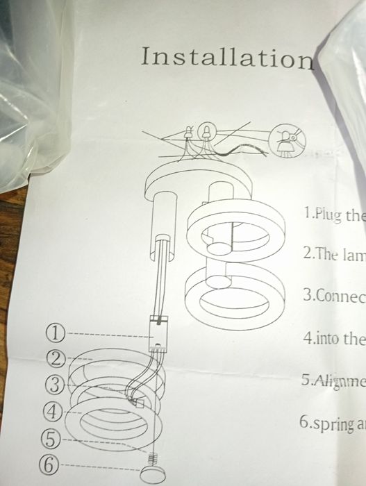 Lampa Sufitowa Wisząca LED trzy Koła