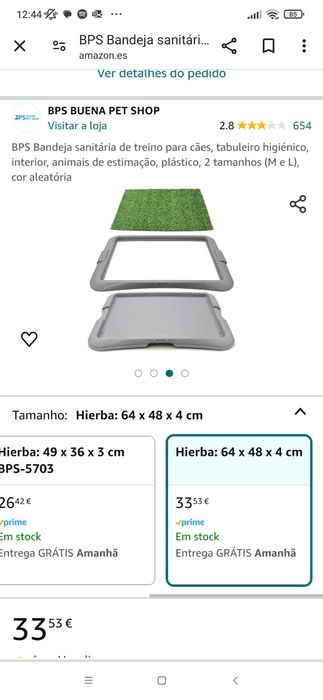 WC / Bandeja sanitária de treino para cães como novo