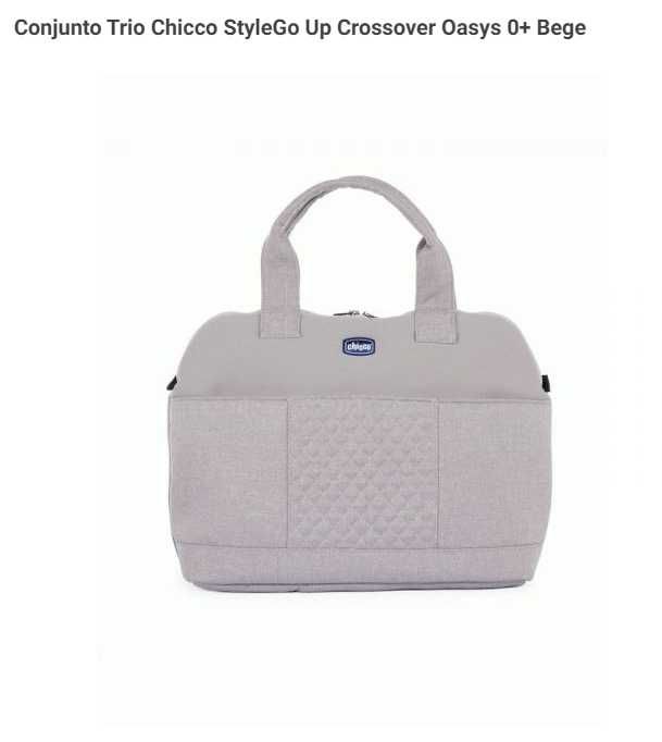 Conjunto Trio Chicco StyleGo Up Crossover Oasys 0+ Bege (Bom estado)