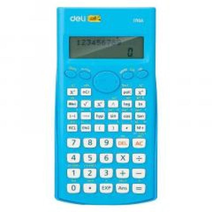 Kalkulator naukowy 12-cyfrowy niebieski DELI DELI ,196x87 mm