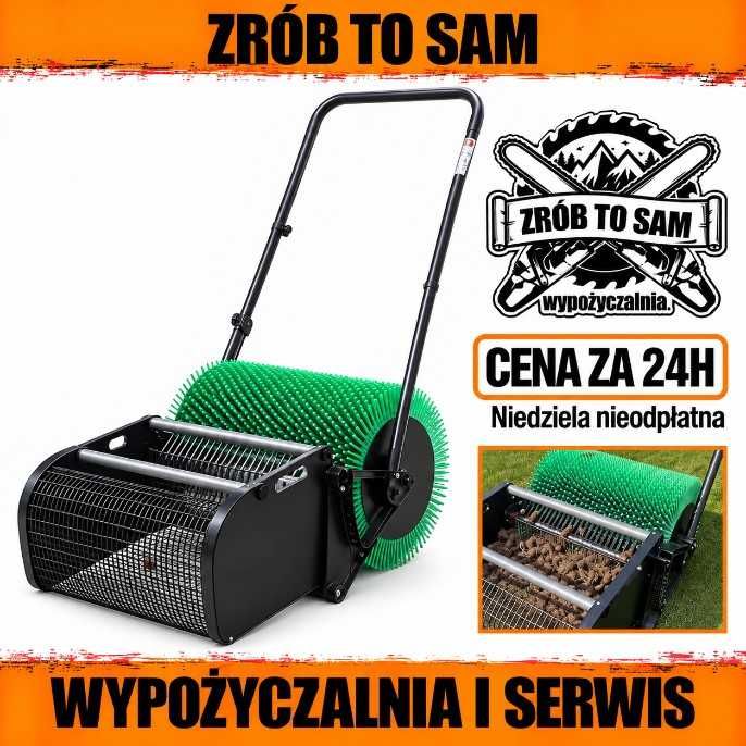 Zbieracz do wykorków Bag a Nut po aeracji aeracja wertykulacja piaskowanie trawnik trawnika wynajem