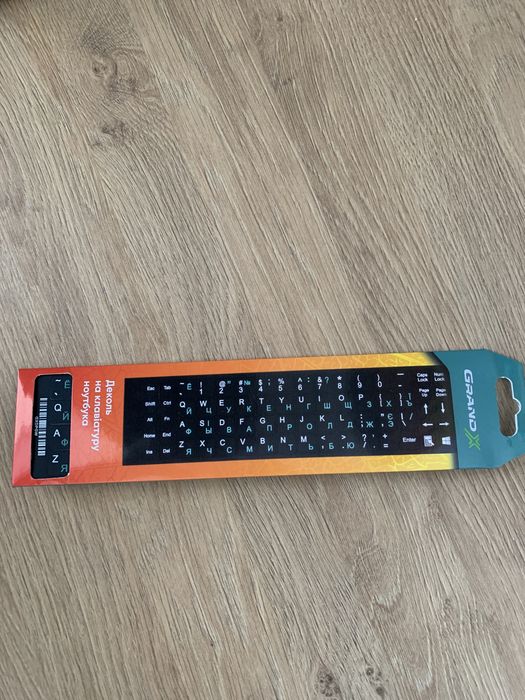 Деколь Grand-X Protected 68 клавіш українська-російська Біла (GXTPGW)