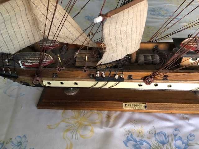 Maravilhosa Caravela CLIPPER sec. XIX, peça decorativa feita à mão