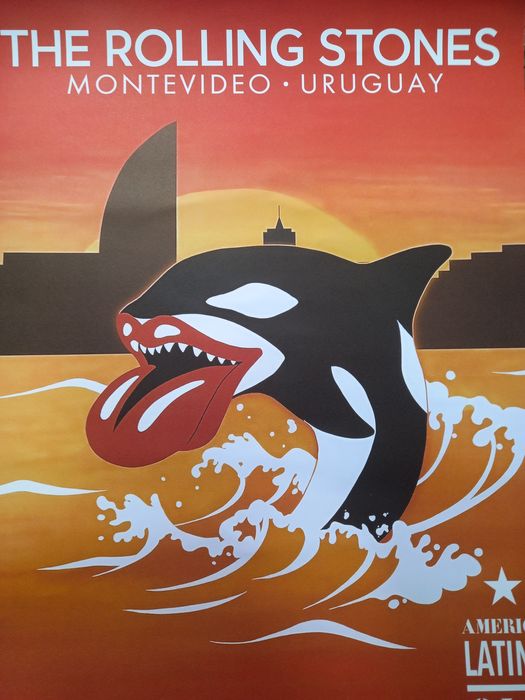Poster dos Rolling Stones concerto America Latina Olé Tour