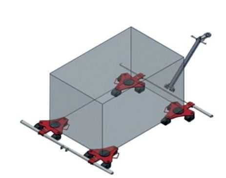 Tanquetas Patins Rolos de Carga Carregadores Giratórios 2 e 4 Ton