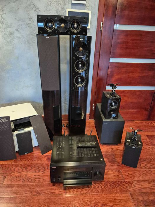 Amplituner Kino domowe Onkyo TX RZ810 + kolumny głośniki Jamo