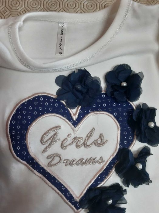 Conjunto de menina saia + camisola como novo