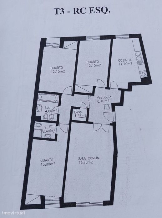 Apartamento T3 com Suite no Montenegro – Rés do Chão