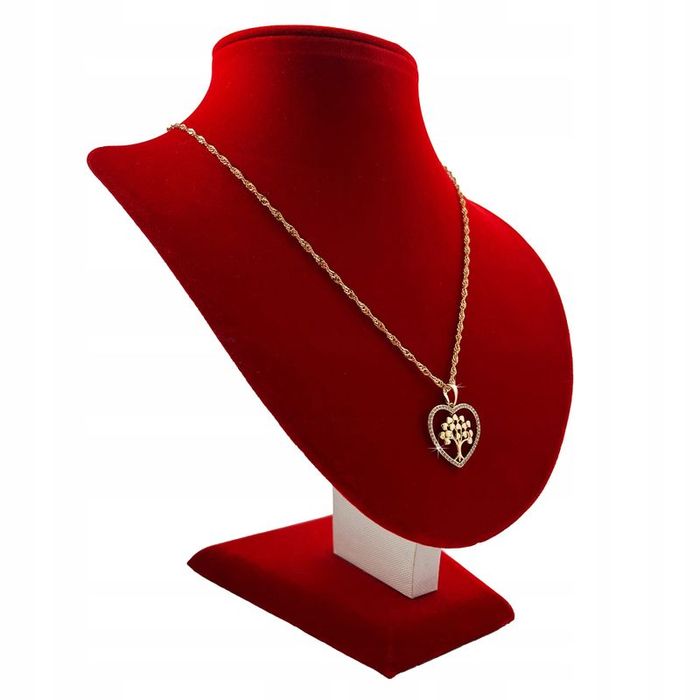 Złoty Łańcuszek Z Serduszkiem 18k Prezent Dla Niej, Dziewczyny, Kobiet