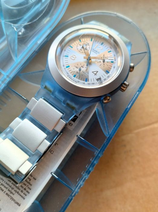 Swatch Irony Diaphane Chrono Rainstorm – SVCN4000
