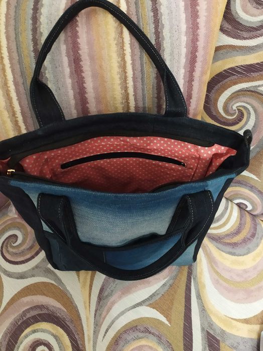 Torebka Jeansowa z kieszonką