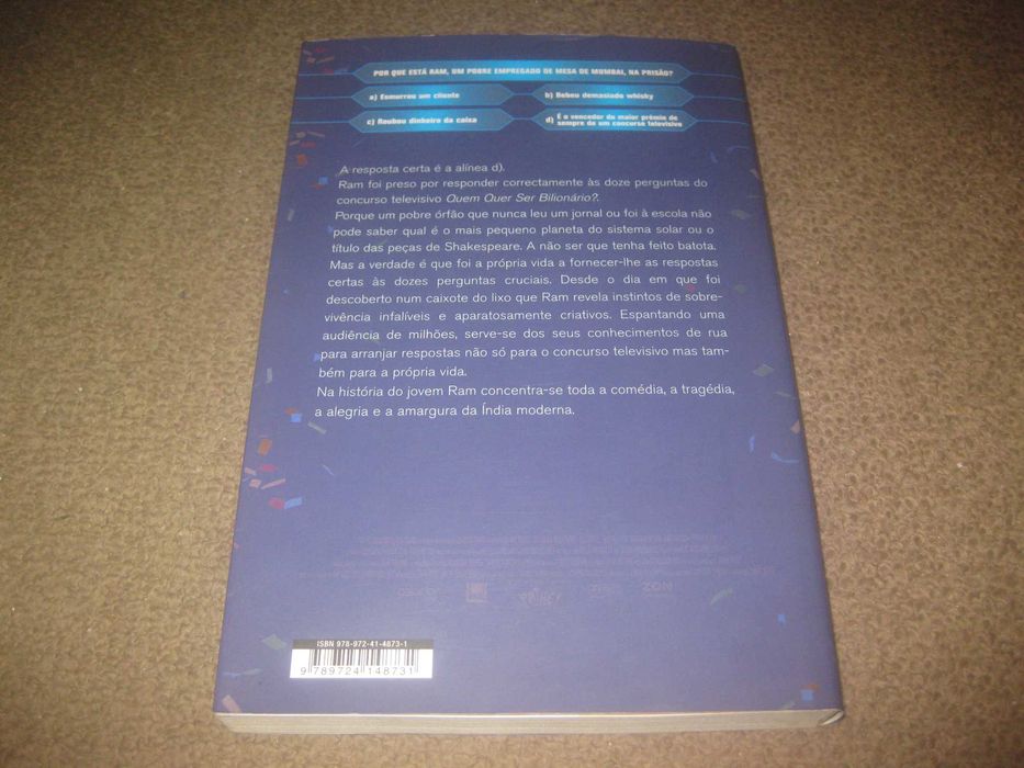 Livro "Quem Quer Ser Bilionário" de Vikas Swarup