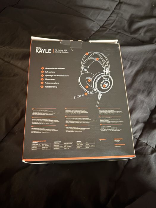 fones  gaming  Krom Kayle 7.1 Virtual RGB Gaming Headset