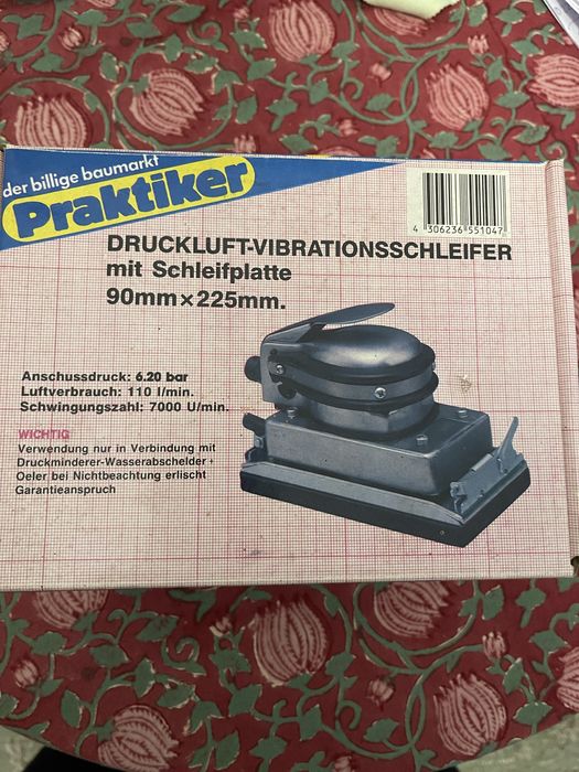 ПНЕВМОШЛИФОВАЛЬНАЯ МАШИНА с шлифовальной пластиной 90мм×225мм.