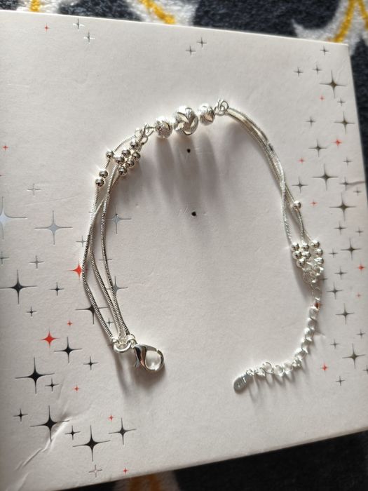 Bransoletka damska, srebrna.