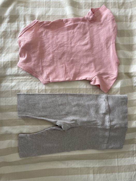 Zestaw komplet 5,10,15 h&m spodnie body z krótkim rękawem 62