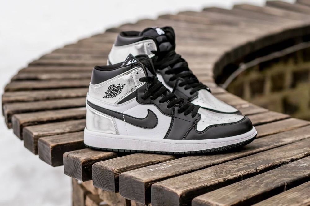 МЕГА РОЗПРОДАЖ! Air Jordan Retro 1 Black\Silver 40 41 42 43 44 45 найк