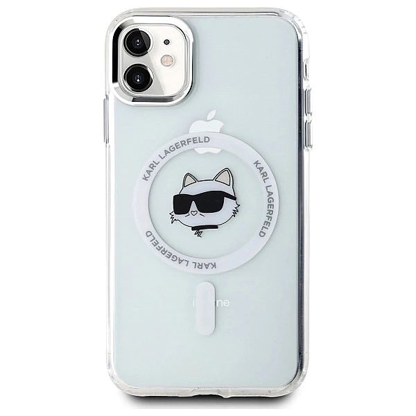 Etui Karl Lagerfeld IML Metal Choupette Head MagSafe na iPhone 11 - bi