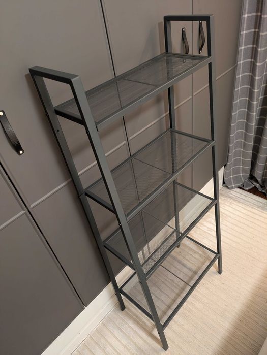 Regał metalowy ciemno-szary IKEA LERBERG 148x60x35