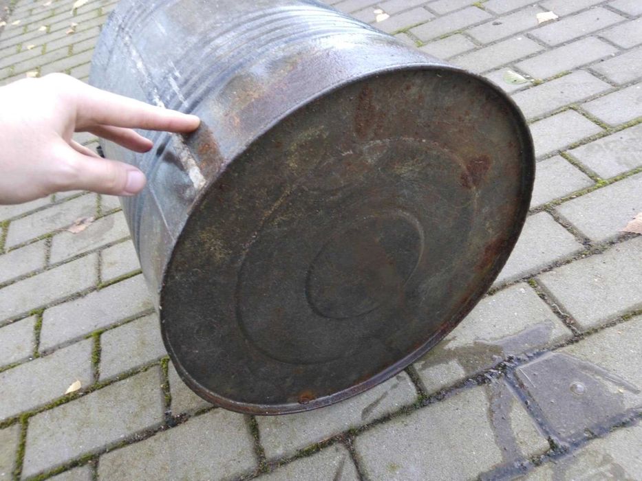 Kocioł ocynkowany 60l beczka duży 50cm garnek metalowy uchwyty PRL