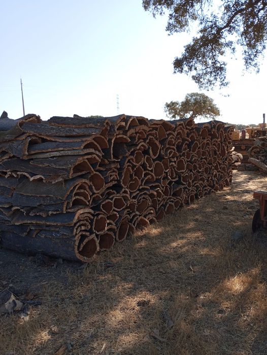 Cortiça amadia em pilha