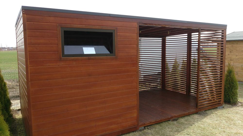 Domek narzędziowy Alex 5 m x 2,5 m z altana i podłogą