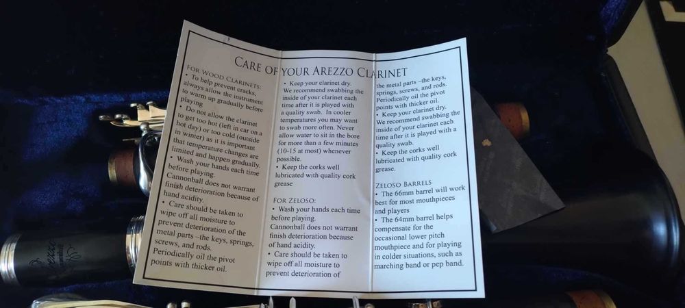 Clarinete Cannonball Arezzo Fiore - Como novo