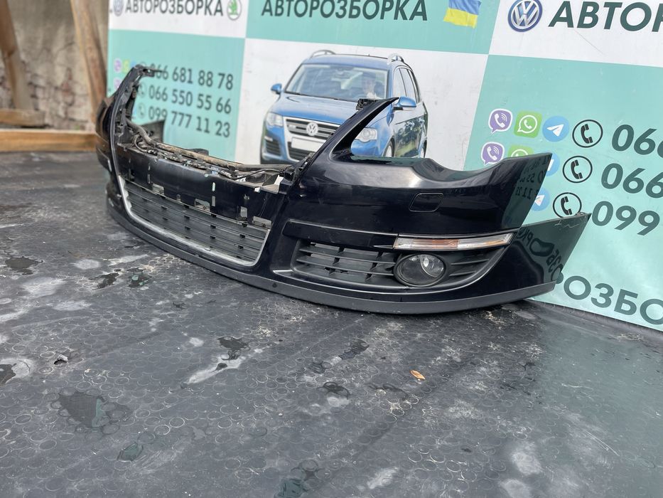 Бампер передній lc9x чорний фольксваген пассат б6 volkswagen passat b6