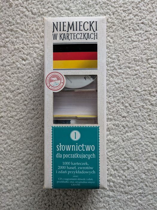 Fiszki Niemiecki w karteczkach 1 Słownictwo A1 KOMPLET