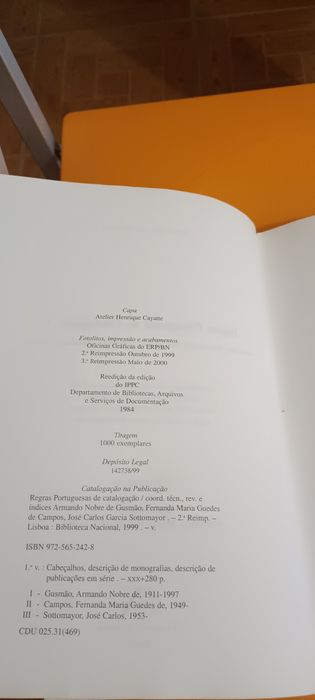 Regras Portuguesas de Catalogação I