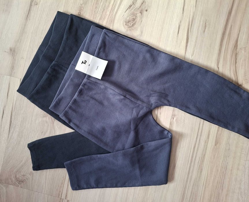 2 pack spodnie legginsy prążek TU 3-4 lata / 98-104cm
