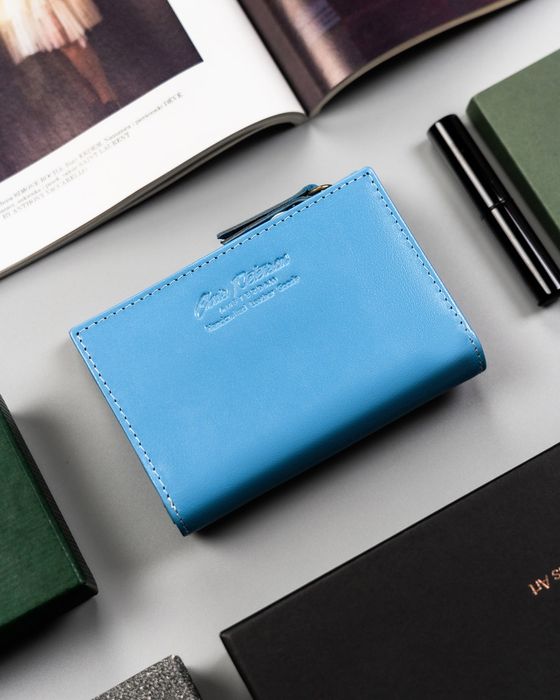 elegancki portfel damski ze skóry naturalnej - peterson