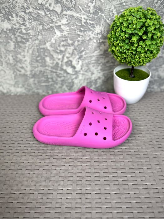 Crocs кроксы шлепанцы тапочки J1 31-32 размер подростковые розовые