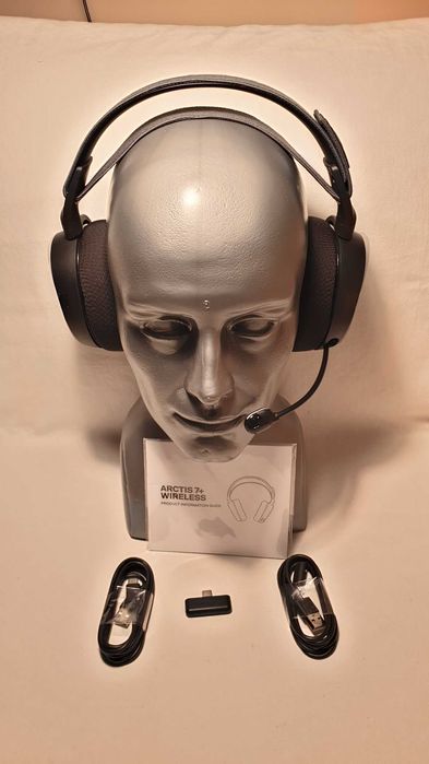 Słuchawki bezprzewodowe SteelSeries Arctis 7+BLACK - jak NOWE.