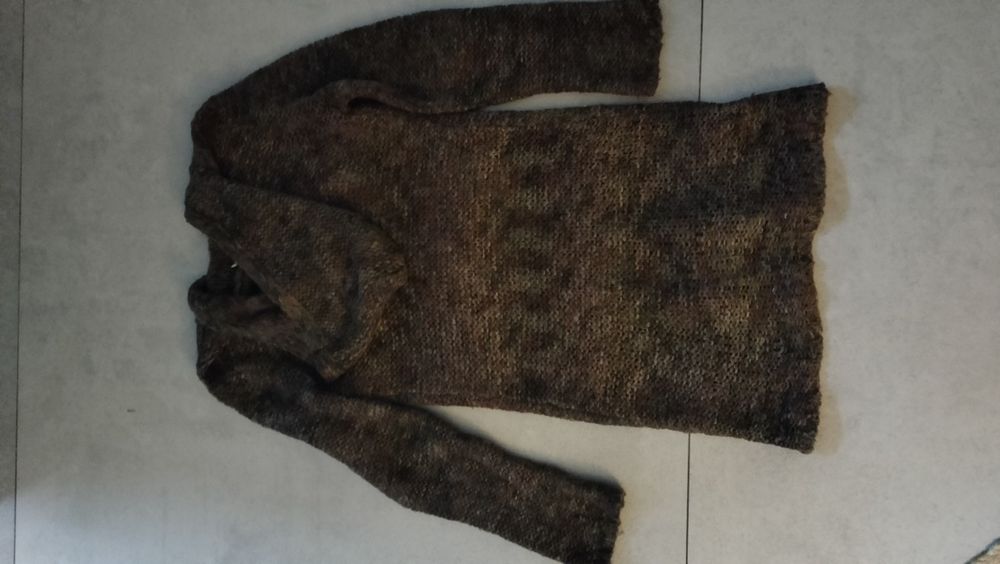 Sweter długi kardigan Reserved r M brąz damski