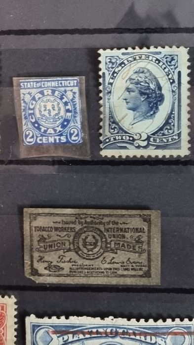 USA znaki akcyzowe i skarbowe (Revenue) + New York Stock Transfer + Ma