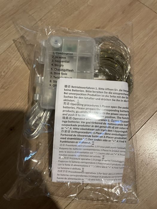 Kurtyna led swiateczna na baterie nowa