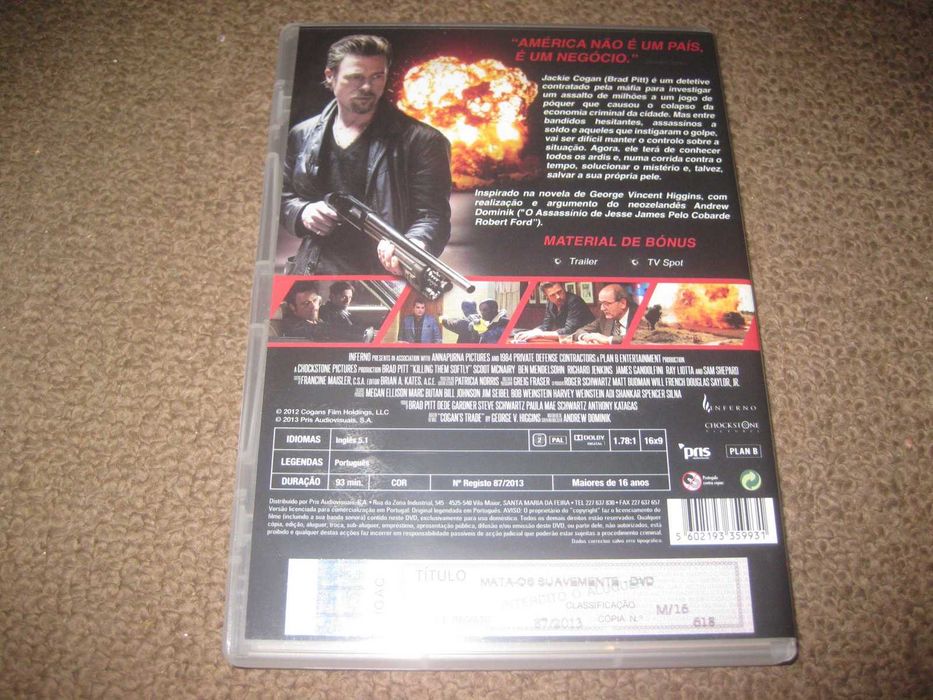 DVD "Mata-os Suavemente" com Brad Pitt