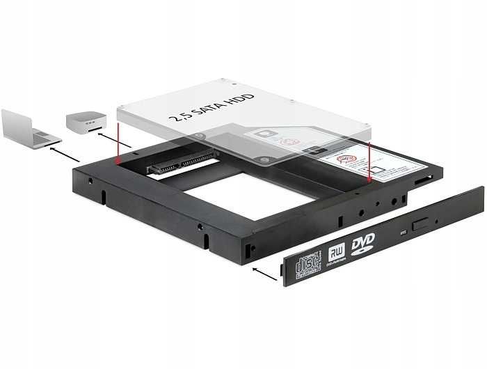 DELOCK adapter kieszeń na dysk 5,25 NA 2,5 Slim sata